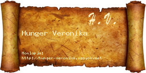 Hunger Veronika névjegykártya